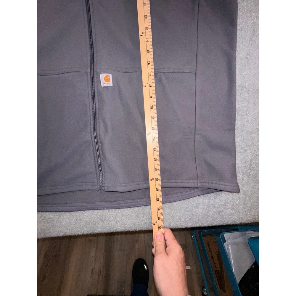 Carhartt Liberty Modern Fit Mens 2XL Pewter Gray Full Zip Scrub Vest C82023